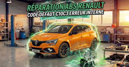 Réparation ABS Renault code défaut C10C3 erreur interne